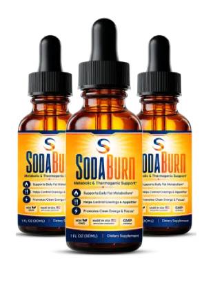 Three SodaBurn 1 fl oz dropper bottles